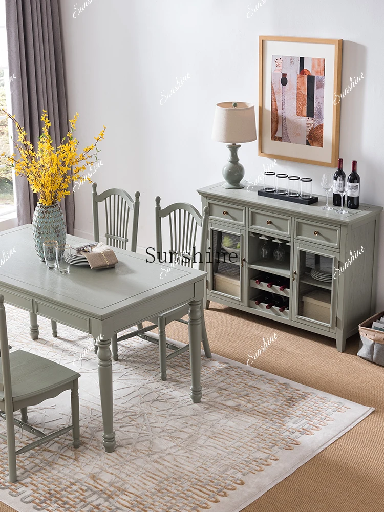 ثلاث دلاء أوروبية قديمة وبابين، طعام من الخشب الصلب مع رف نبيذ، قدم بسيط وحديث #3