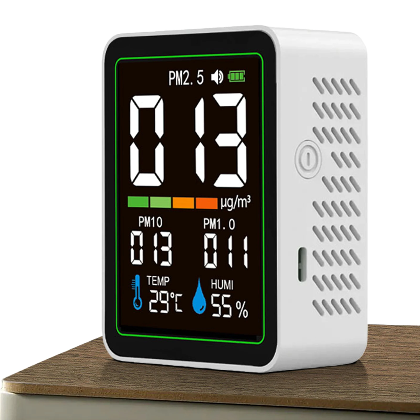 

Портативный умный тестер качества воздуха, температура, влажность PM10 PM1.0, измеритель качества воздуха для домашних автомобилей, растений и домашних животных