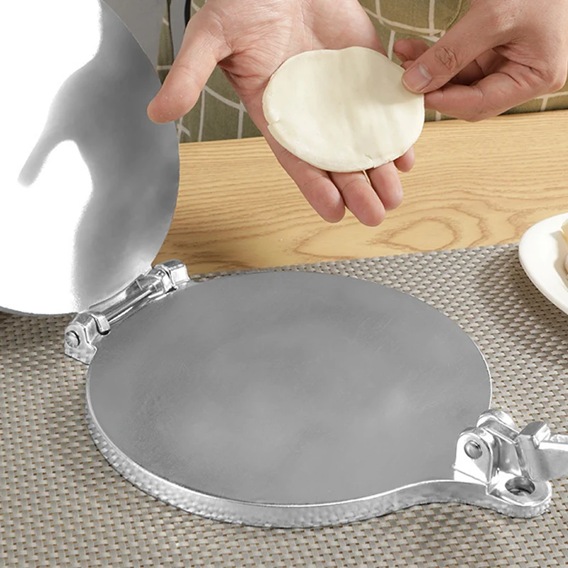 لتقوم بها بنفسك دليل جهاز ضغط التورتيلا صانع الألومنيوم للاستخدام المنزلي غير عصا الثقيلة عجينة الذرة الصحافة المكسيكي صانع الخبز المسطح 16/20 سنتيمتر #3
