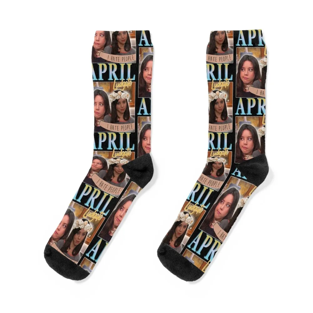 April Ludgate Homage Socks professional running Non-slip gifts anime Socks Male Women's