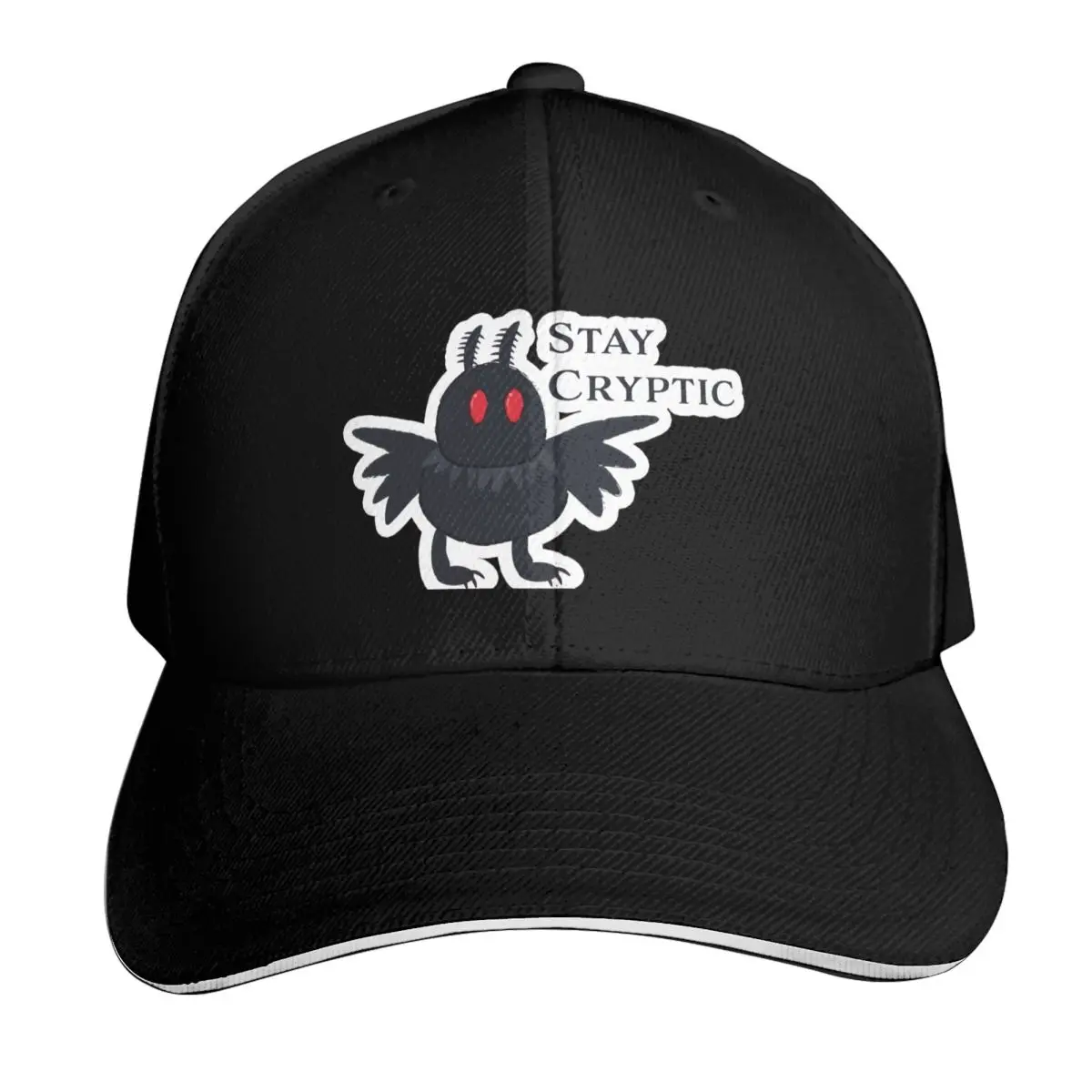 Mothman Baseball Cap Vintage Retro Embroidered Lightweight Packable Gift for Him Her