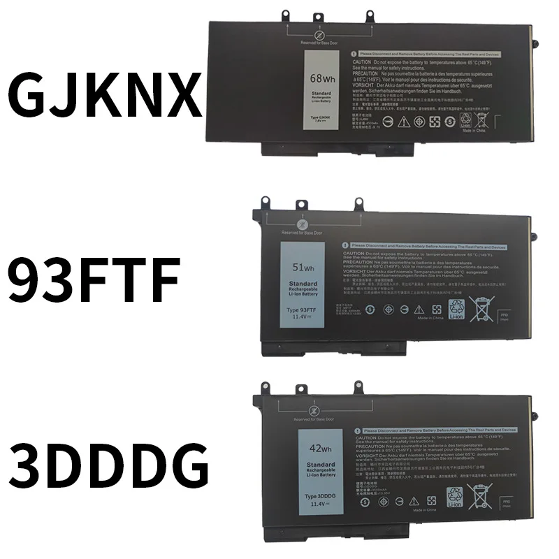 Compatible with De ll GJKNX 93FTF 3DDDG Latitude 5280 5480 5490 High-Quality Laptop Battery