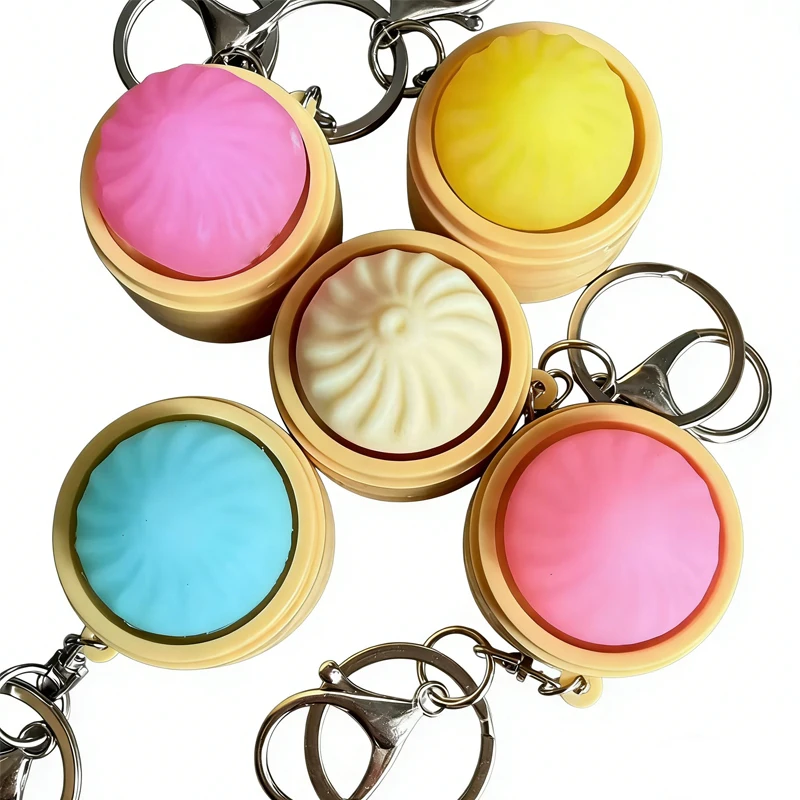 

1/2/4 шт. LED-брелок-подвеска в виде симуляции сяолунбао, креативный декор для сумки, антистрессовая игрушка