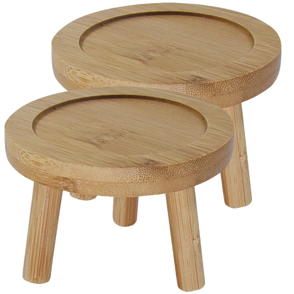 

2 Pcs Tray Flower Pot Base for Plants Indoor Potting Succulent Saucer Flowerpot Planter Plate