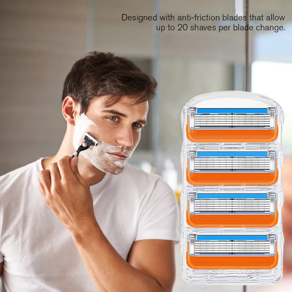 4-50PCS Rasoio Elettrico Rasoio di Sicurezza Manuale Macchina da Barba Lama di Rasoio da Barba per Gli Uomini per Gillette Fusion Proglide