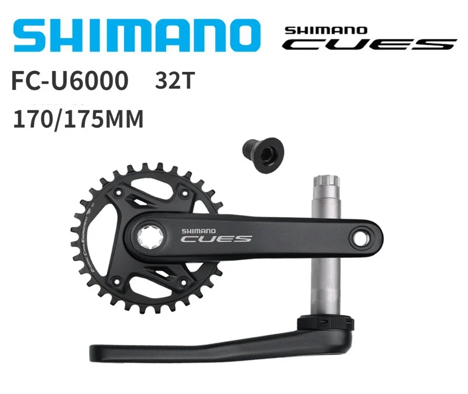 SHIMANO CUES FC-U6000 9/10/11 Speed Crankset for MTB Bike 170/175mm Crank Groupset 32T Chainring BB-MT501 MT800 MT801