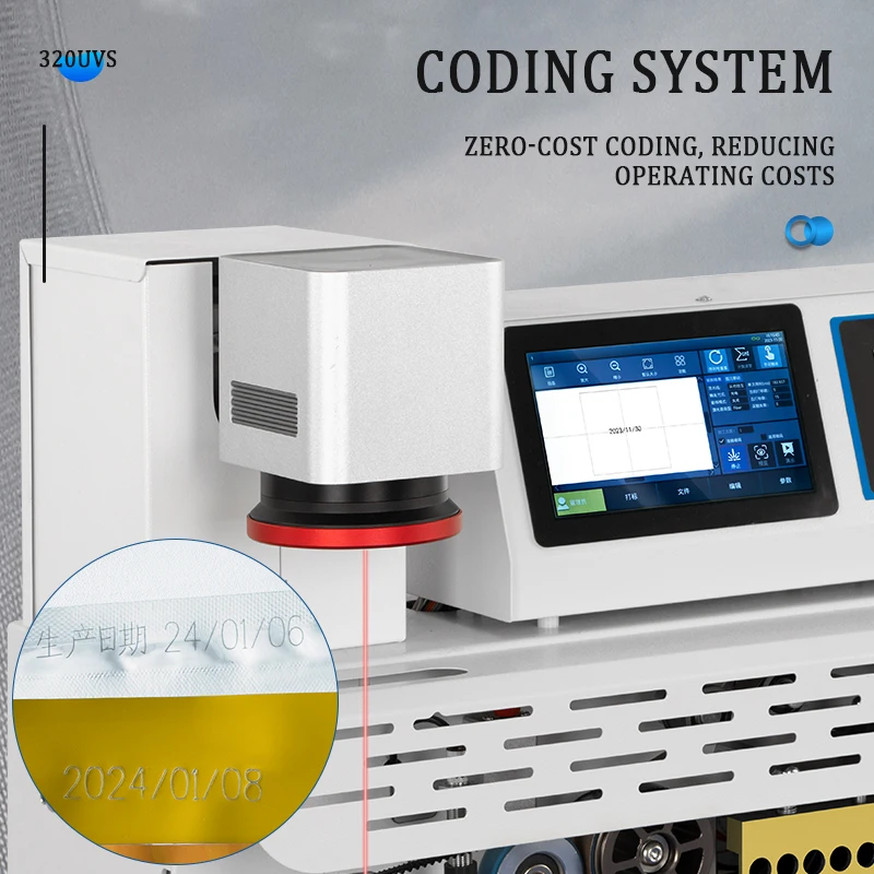 TEPPS 320 UV Sealing Machine Continius Automatic Plastic Bag Sealing Machine Rice Potato Pellets Nuts Seeds Bag