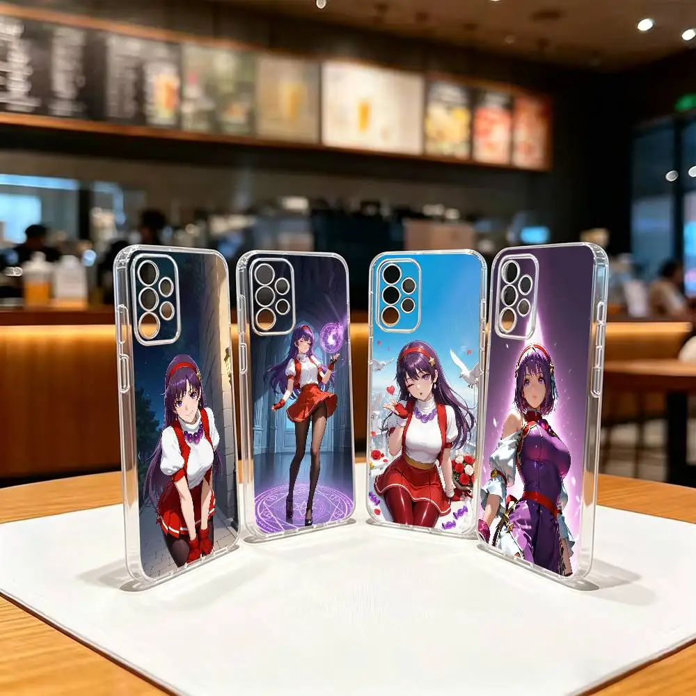 Classic A-Athena -The King of Fighters  Clear TPU Soft Case Phone Case For Samsung S 25,24,23,22,30,21,10,9,Ultra,Plus,Lite,FE,4