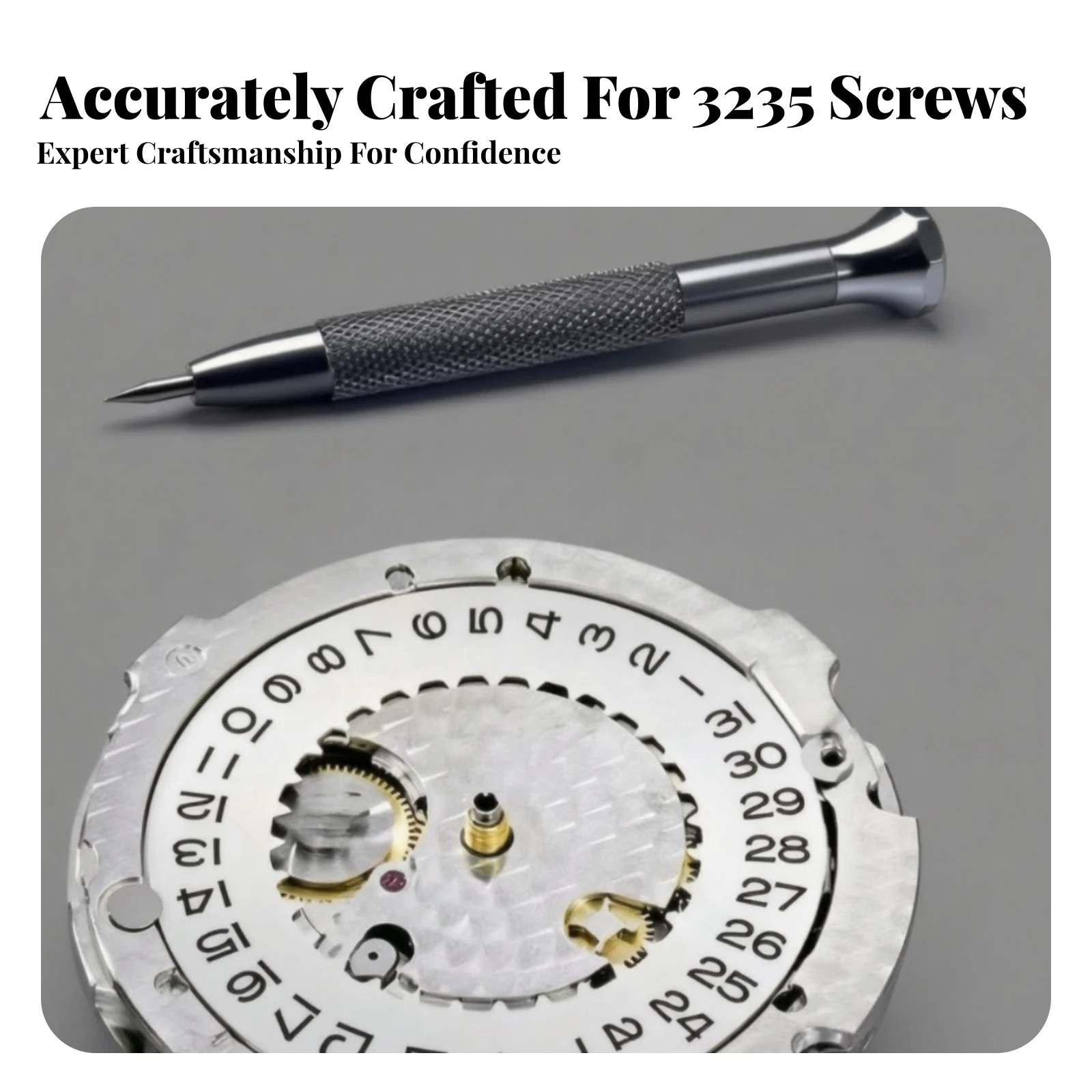 Watch Repair Screwdriver Knurled Screwdriver with Triangular Tip Tool Mini Compact for Watchmakers, Workbench