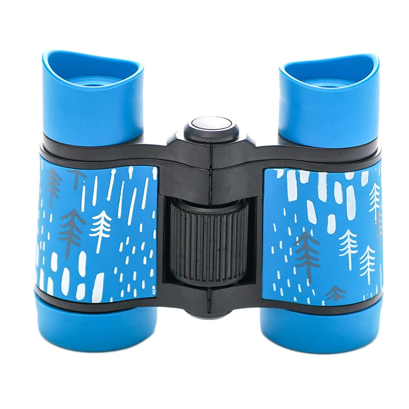 4X30 Binoculars Plastic Children Colorful Mini Telescope for Kids Outdoor Toys HD Eyepiece Optical Objective Lens(Blue)