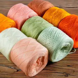 Mercerized Milk Cotton Blended Crochet Yarn, Soft Hand Knitting, Anti-Pilling Ventilate for Handmade Sweater, Cardigan, 45g