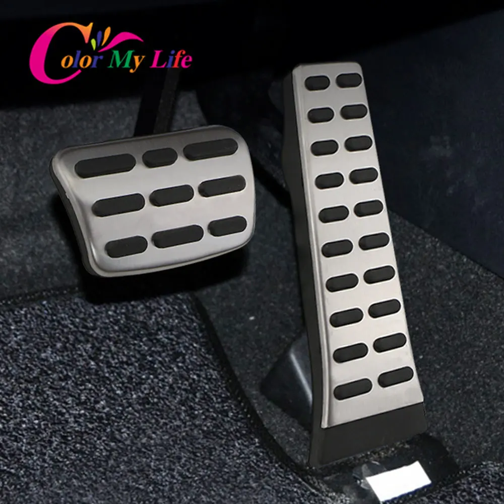 Color My Life Stainless Steel Car Pedals for Kia Sportage SL R 2010 - 2016 Gas Pedal Brake Pedal Cover Cluth Pedale Accessories