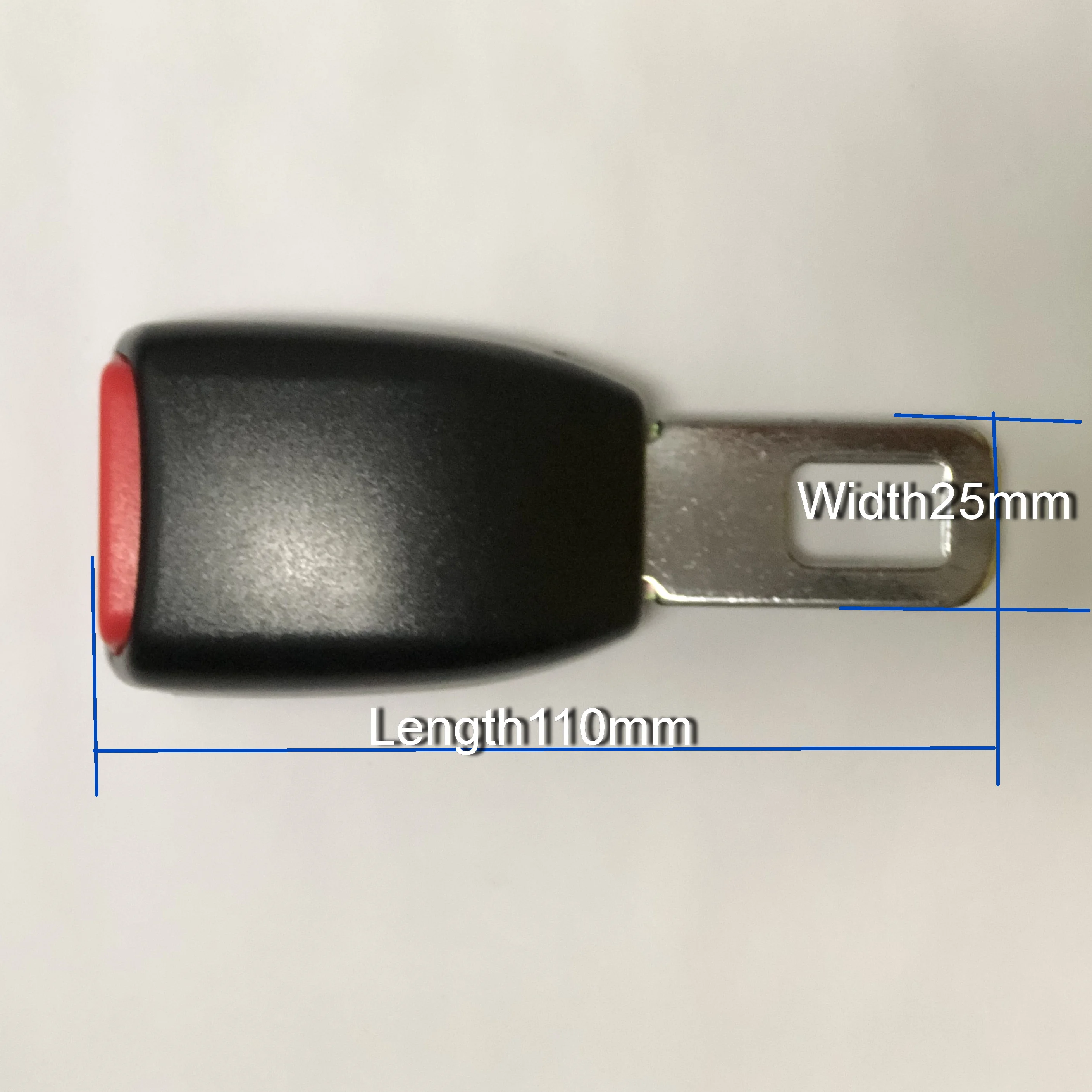 Seat Belt Extender Extension For 25mm Wide Buckle Add 110mm Black Color Fit Hyundai Santa cars