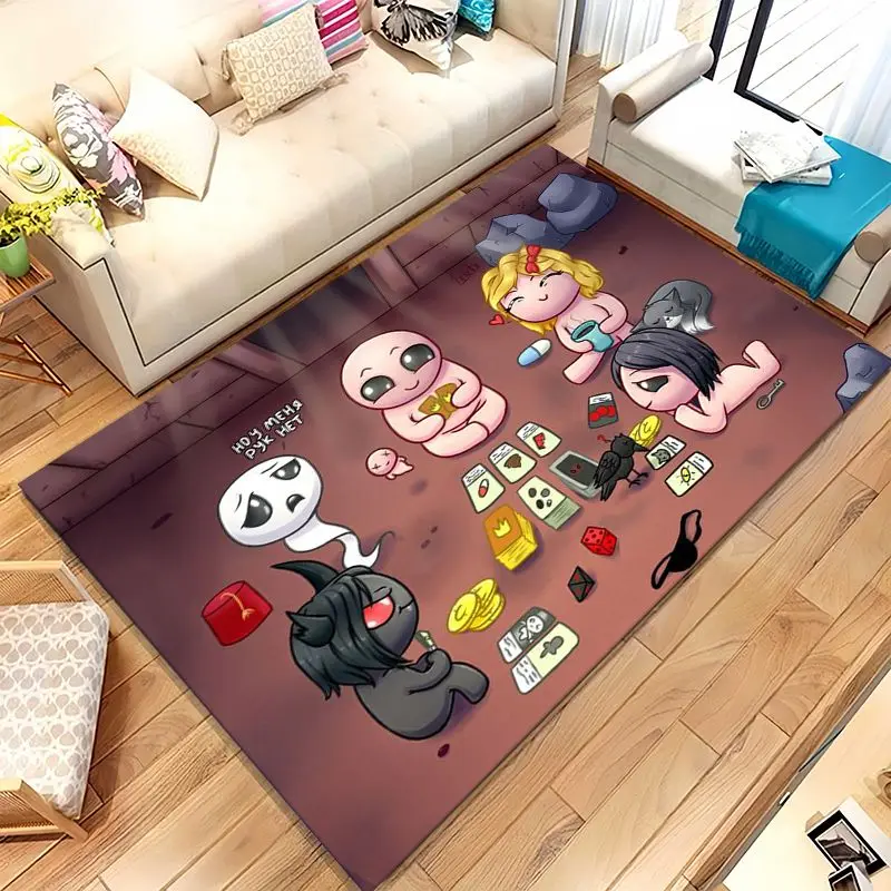 Game The Binding Of Isaac Soft Non-Slip Large Area Rug for Living Room,Bedroom Playroom Carpet Mat for Sofa,Home Decor Gift