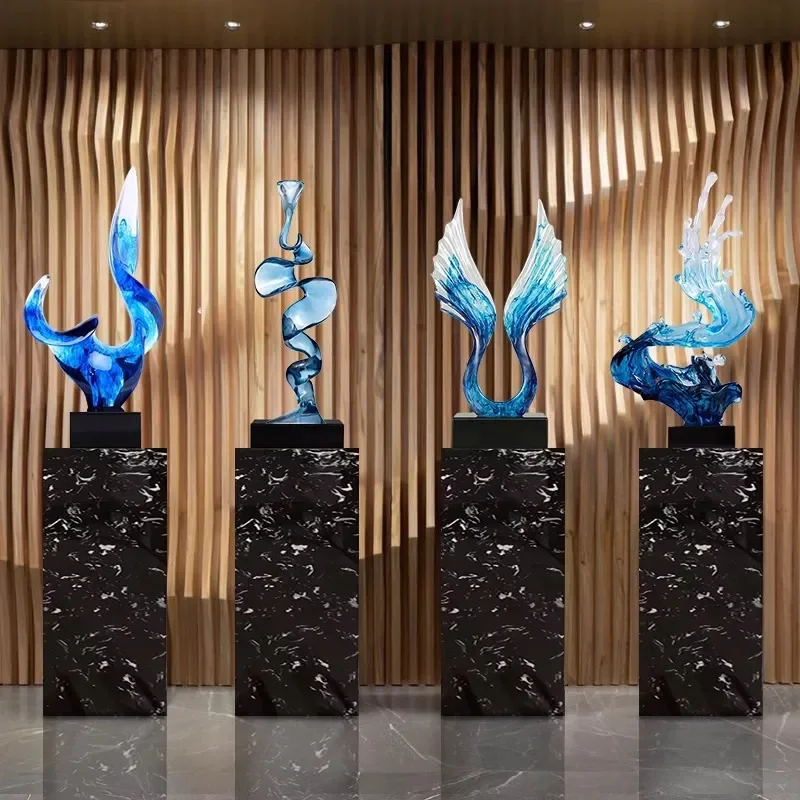 Modern Abstract Resin Sculpture for Living Room Decor High End Art Statue Office Desk Ornament Hotel Lobby Entrance