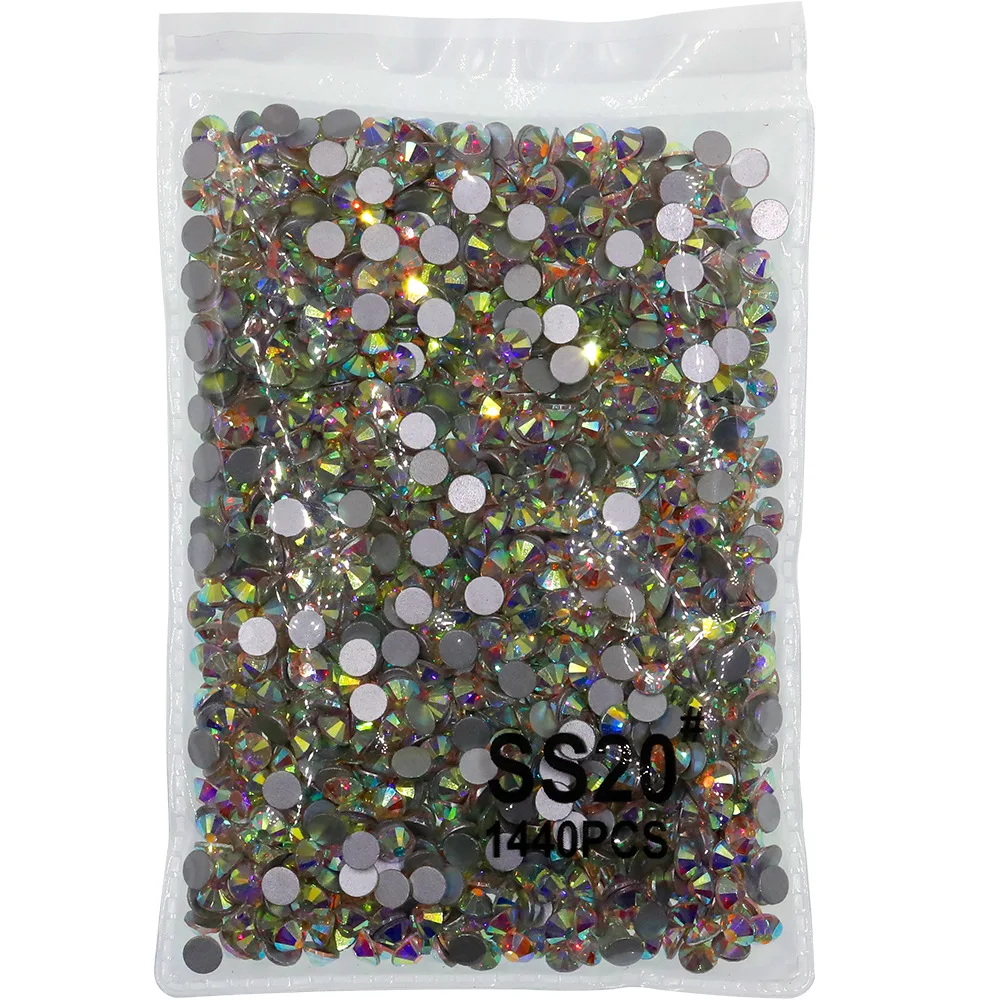 SS3-ss16 1440pcs Clip Clair AB or 3D Non HotFix FlatBack Nail Art Diamant Décorations Chaussures & Phtalbal inestone Décoration