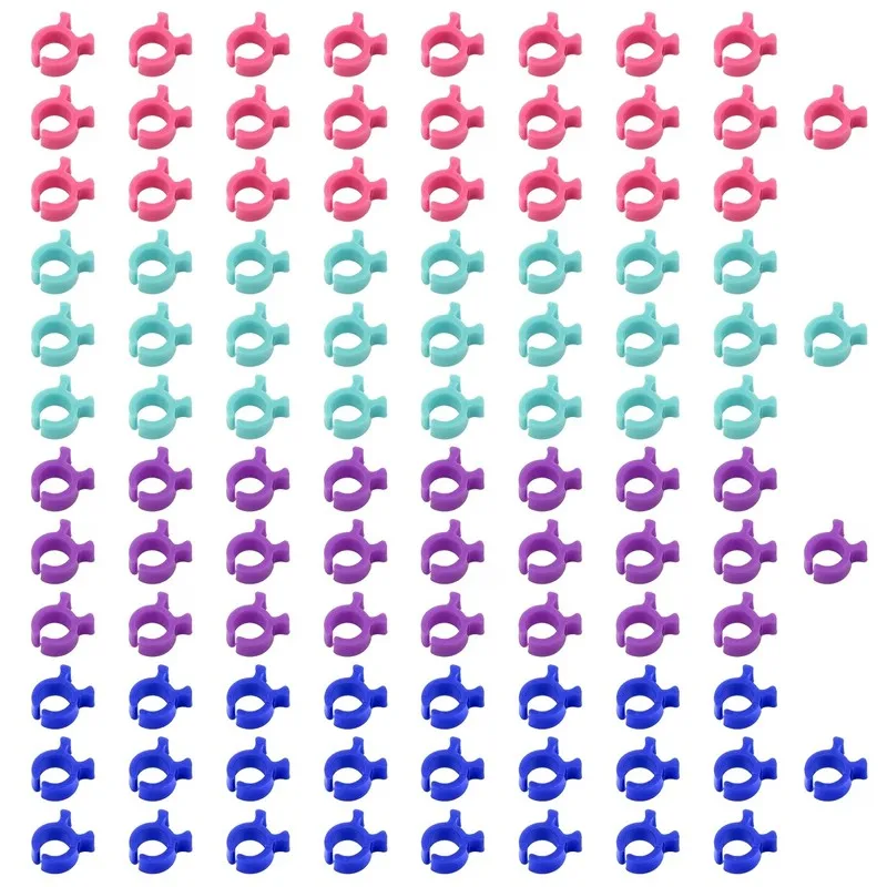 62 pcs Anti-Tangle Thread Clips, Thread Storage Organizing, Fits Common Spool Sizes, Random Color Assortment