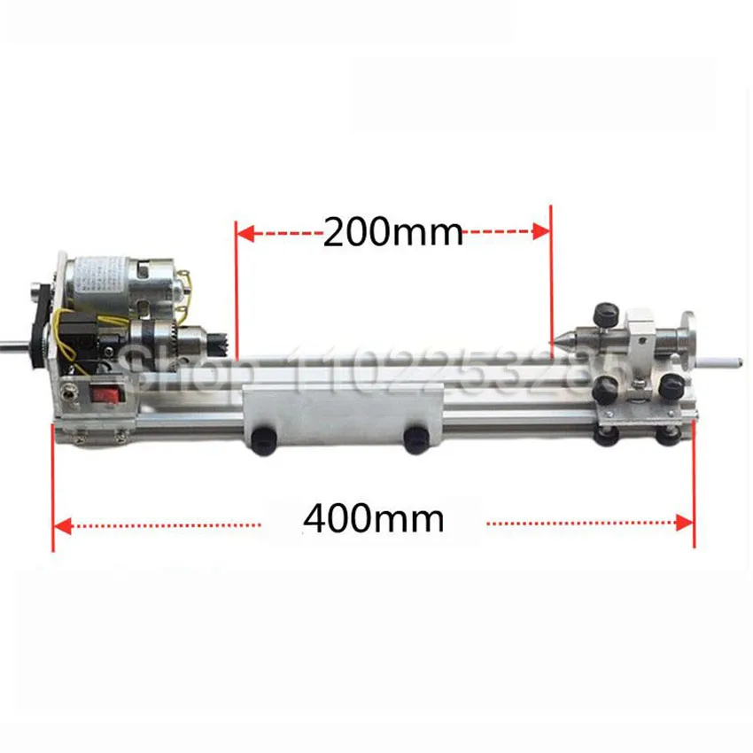 Mini tornio multifunzionale rettificatrice e lucidatrice regolabile tornio per la lavorazione del legno motore 775 80W