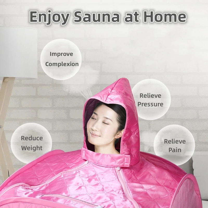 사우나 Portable Folding Steam Sauna SPA Room Tent Box with Steamer two Person Weight Loss Full Body Slimming