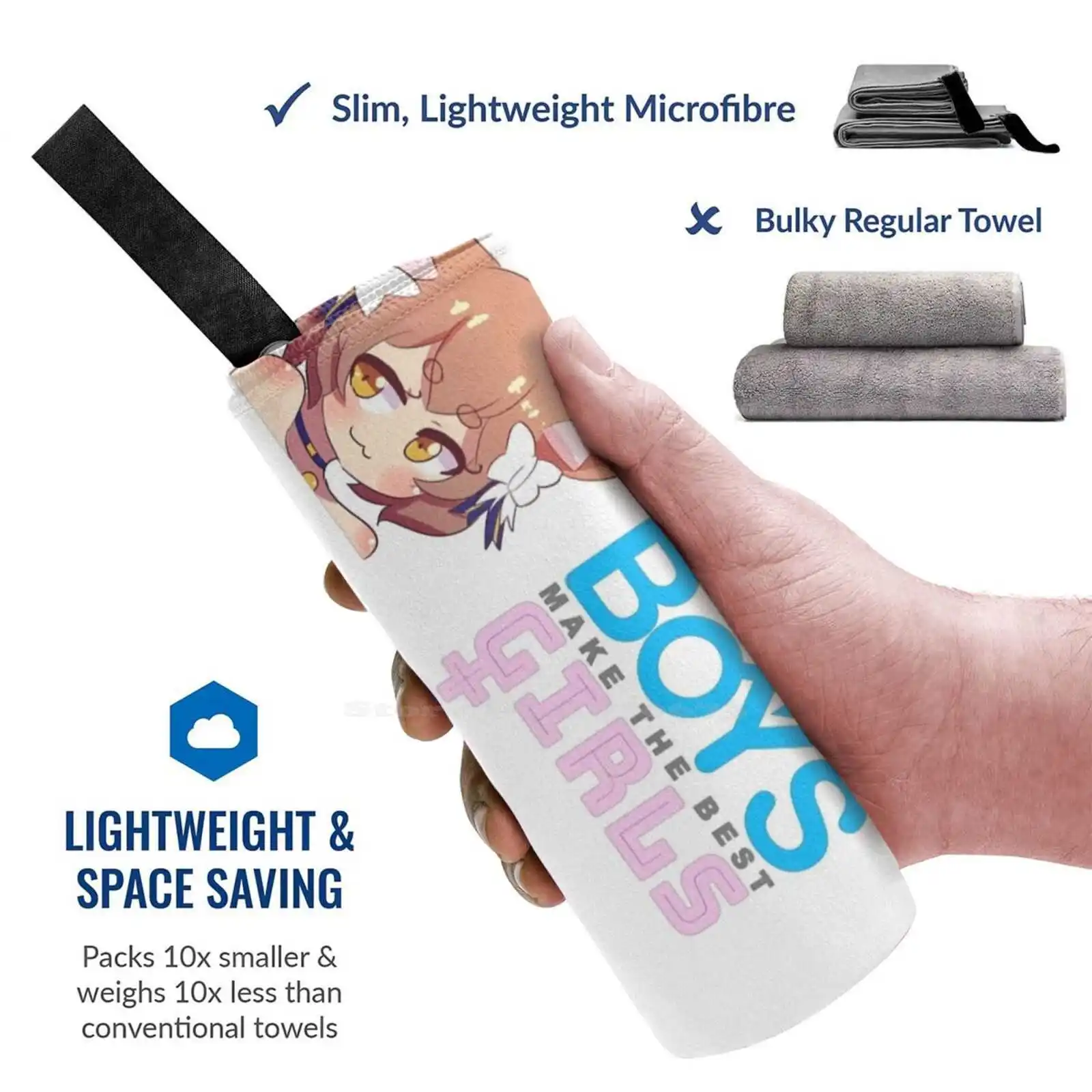 Boys Make The Best Girls Soft Towel Quick Dry Beach Towel Traps Anime Yaoi Felix Argyle