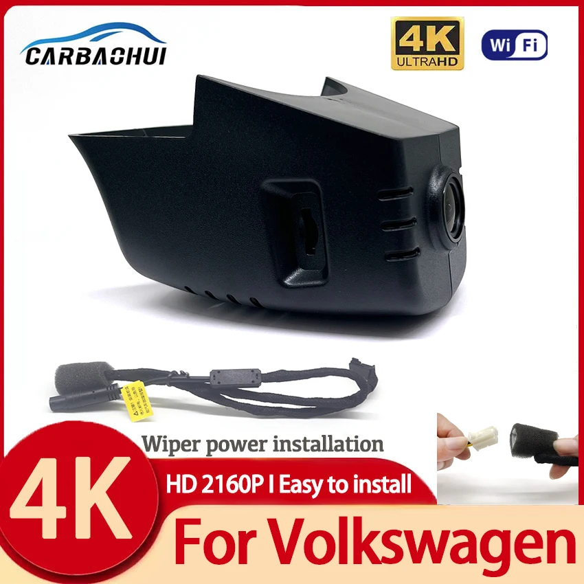 

4K Wifi 3840*2160 Car DVR Dash Cam Camera Video Recorder For Volkswagen VW Talagon 2021 2022 2023 Plug and play Dashcam