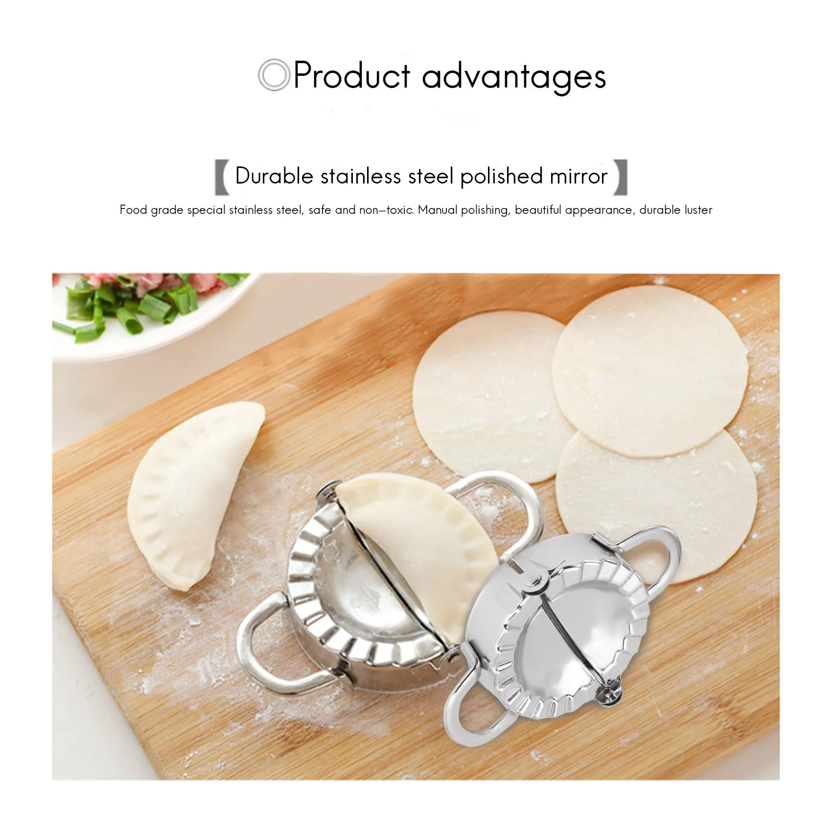 A93Z Dumplings Maker,7 Pack Stainless Steel Easy Pie Ravioli Empanadas Press Mold,Pierogi Cutter Wrappers Pastry Making Tools - view 2