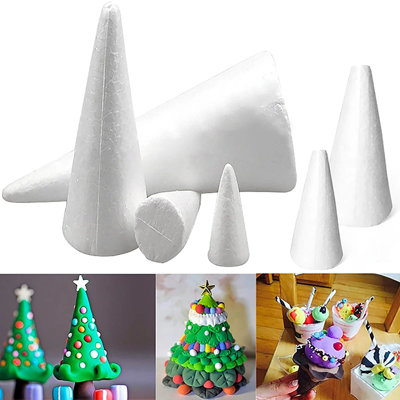 Christmas Tree Polystyrene Foam Tip Cone Craft DIY Materials Handmade Party Celebration Festival Decoration Kids Toy