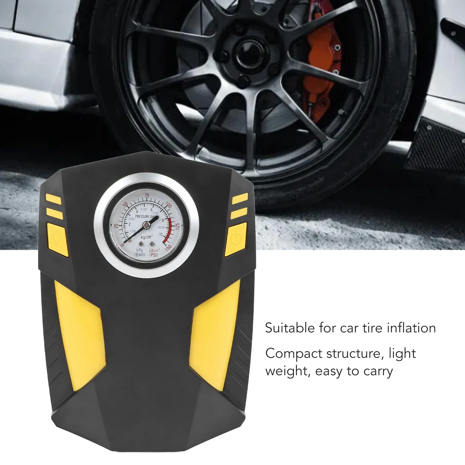 

Tire Inflator Portable Air Compressor 12V Air Pump with Digital Pressure Gauge for Cars Vehicle