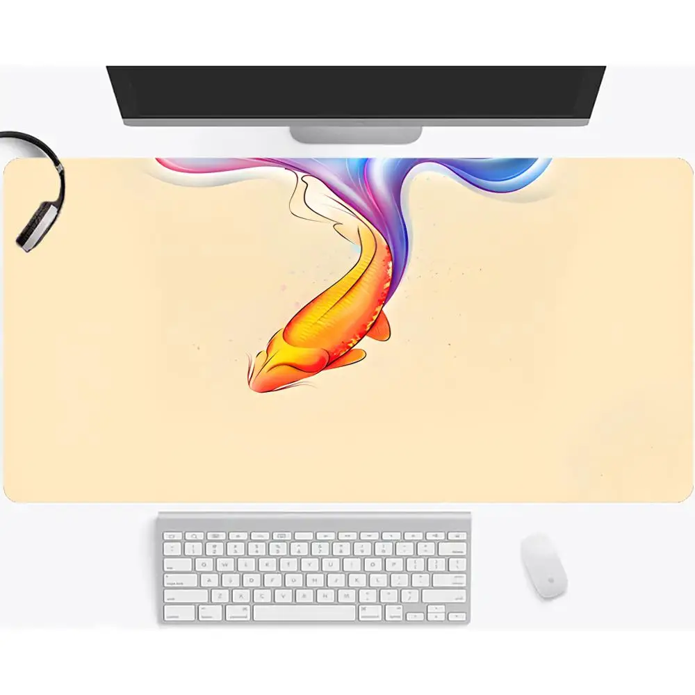 

Коврик для клавиатуры и мыши Эстетический карповый настольный коврик Мышь Коврик для игровой мыши Коврик для мыши Yin-YangКоврик для мыши Большой коврик для мыши XXL Коврик для мыши с рыбой