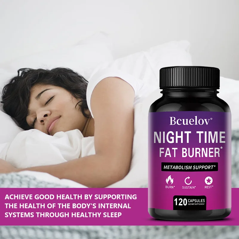 ليلة الموقد الدهون - 120 كبسولة، حرق الدهون في البطن، مكملات إدارة الوزن، التمثيل الغذائي، مستويات الطاقة والنوم #4