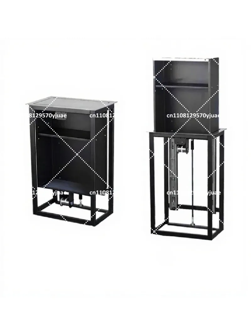 Kitchen Vertical Lifting Seasoning Rack Under Cabinet Hidden Storage Shelf SUS304 Stainless Steel Bottle Organizer