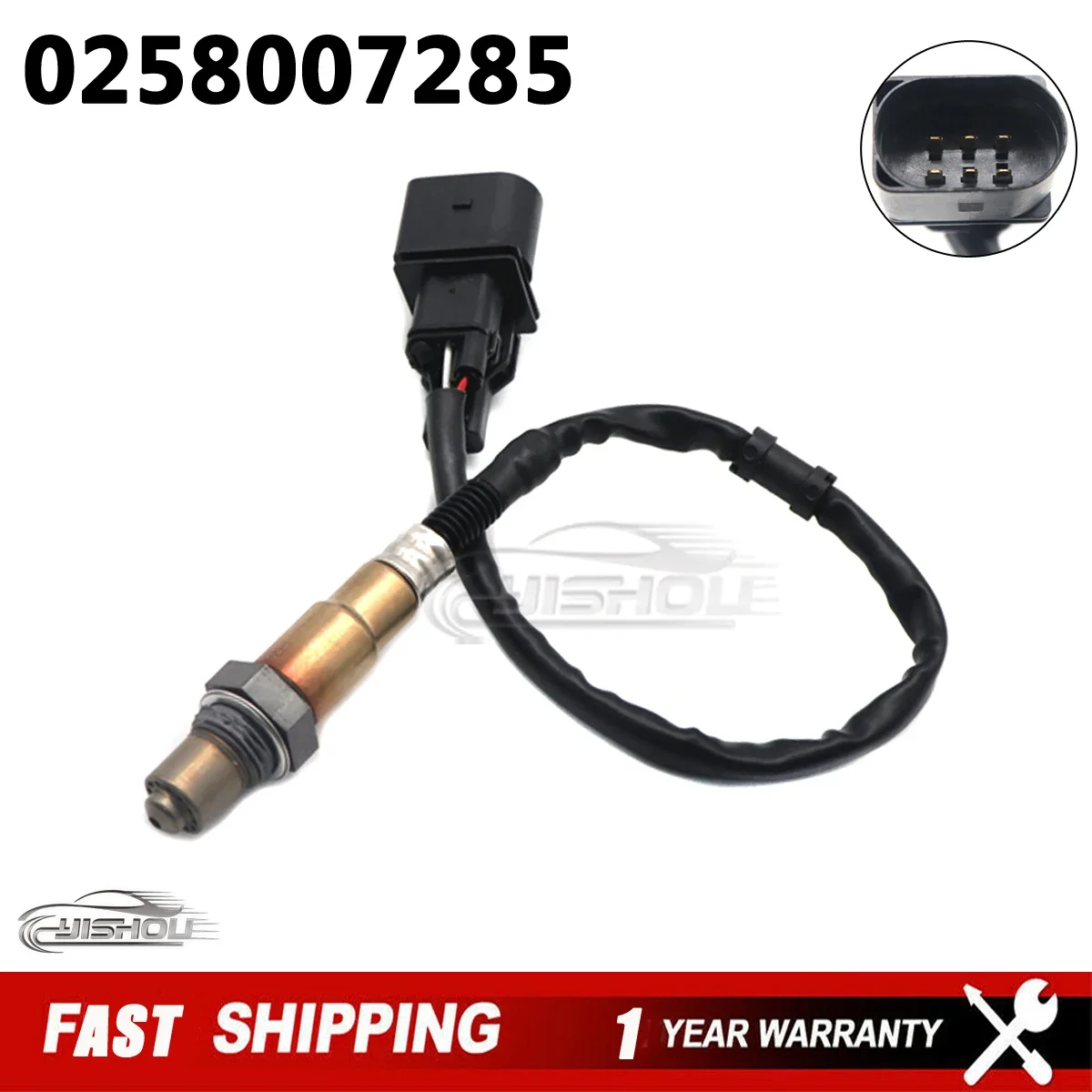 Car Upstream Air Fuel Ratio O2 Oxygen Lambda Sensor 0258007285 Fits for AUDI A3 A8 Volkswagen GOLF Passat POLO 1.6/3.0/3.2/1.4L