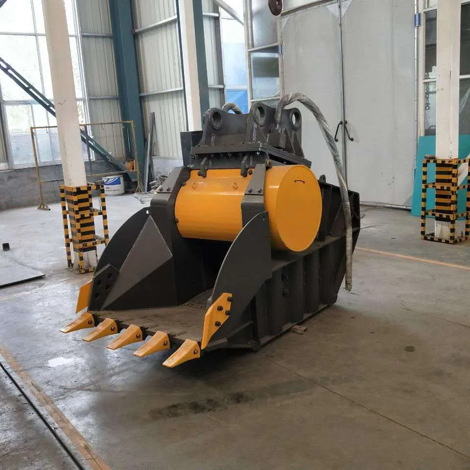 Excavator Crusher Bucket Hydraulic Concrete Rock Crusher For Recycling Jaw Crushing Bucket Attachment Demolition Equipment
