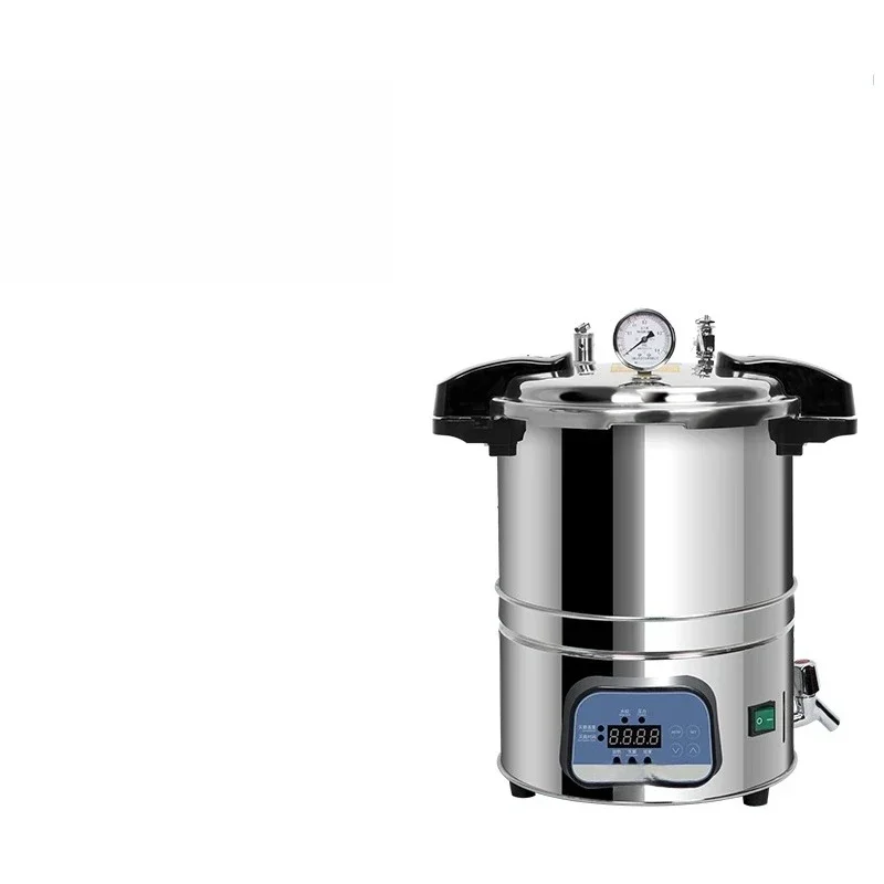 Automatic Steam Sterilizer Laboratory High Temperature Sterilizer Pressure Gauge/Digital Display 8L