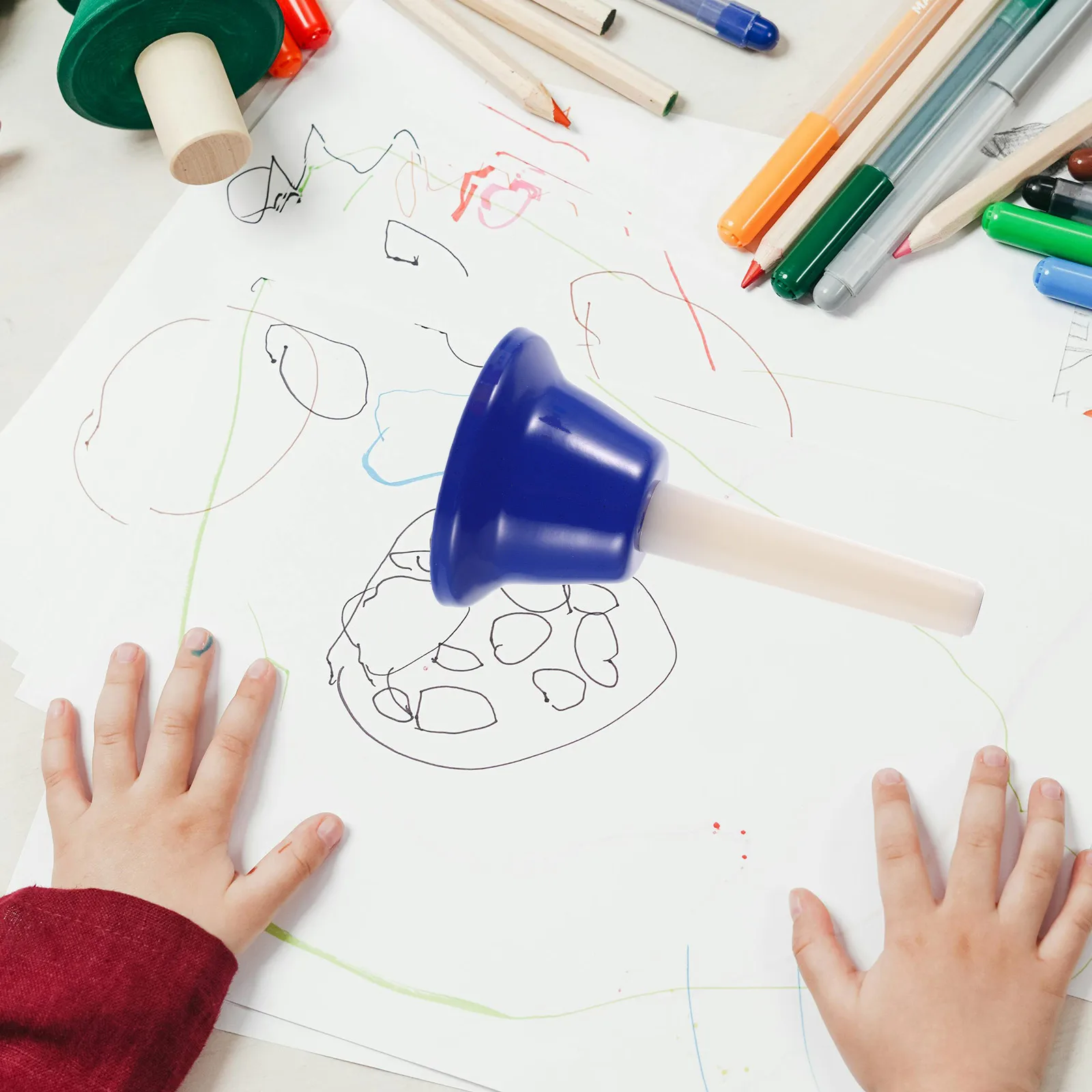 

16Pcs Handbells Colorful Tuned Diatonic Large Musical Education Bells Rhythm Training Adults Family Festival Wedding