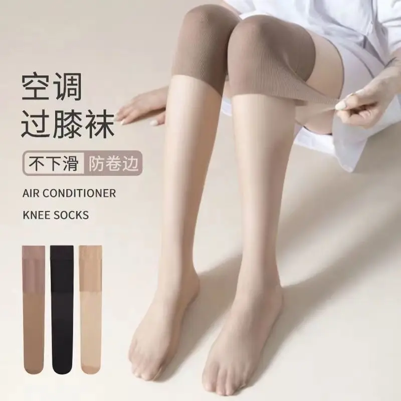 Hot Long Stockings Snagging Silk Summer Warm Leggings Knee Pads Socks Pregnant Women Old Cold Legs over the Knee High Pineapple