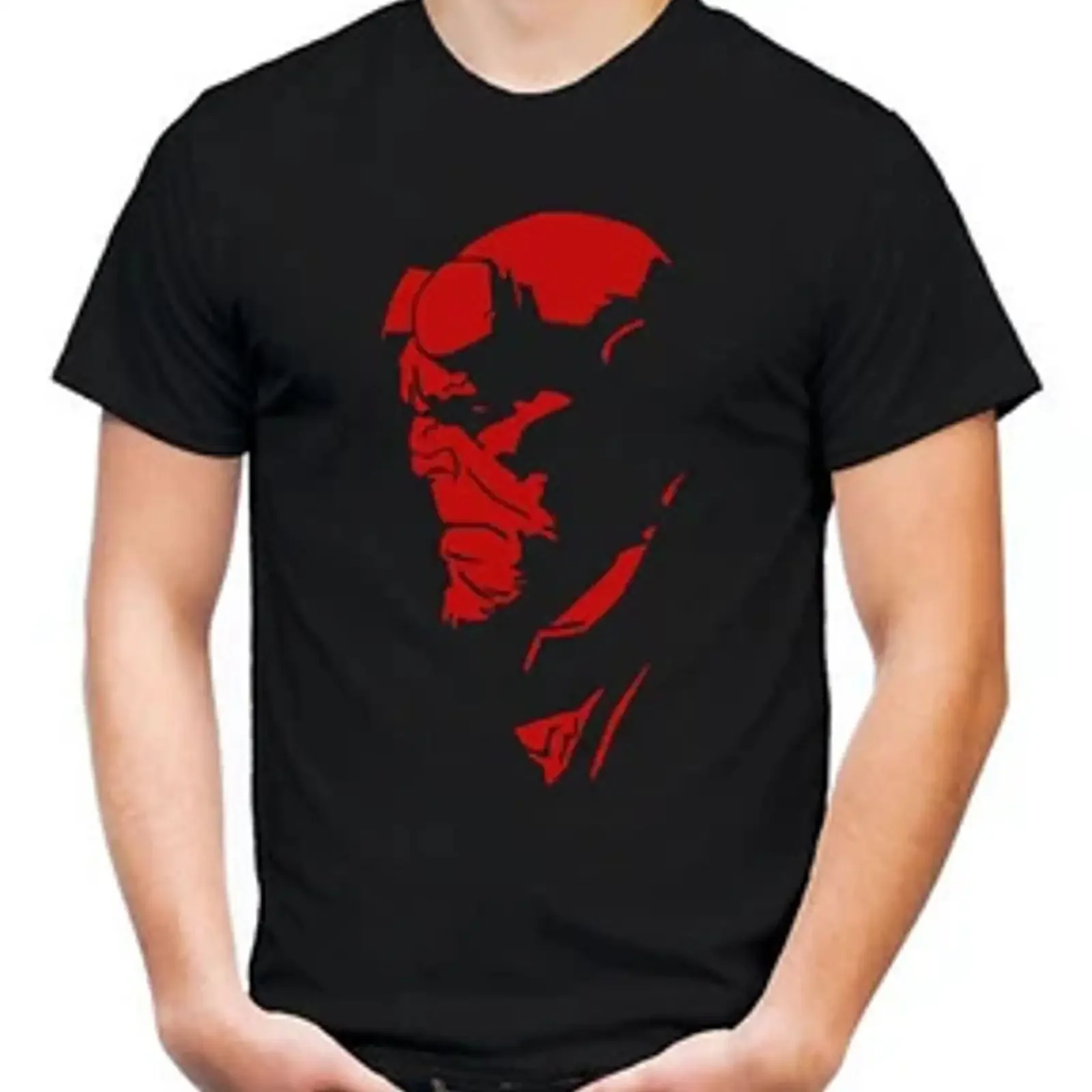 Hellboy Men's T Shirt Ron Perlman Comic Cult M1 vintage Washed Stylish fashion Unisex Comfortable Slightly Breathable Casual