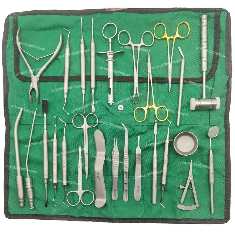 

Dental Implant Kit 26-piece Implant Kit Oral AR Surgical Instrument Basic Bone Oclench Dental