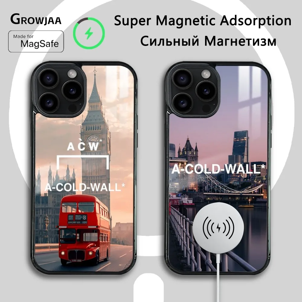 Classic British landscape Phone Case For iPhone 16 15 14 13 12 11 Pro Max Plus Mini New Magsafe Mirror Wireless Magnetic Cover