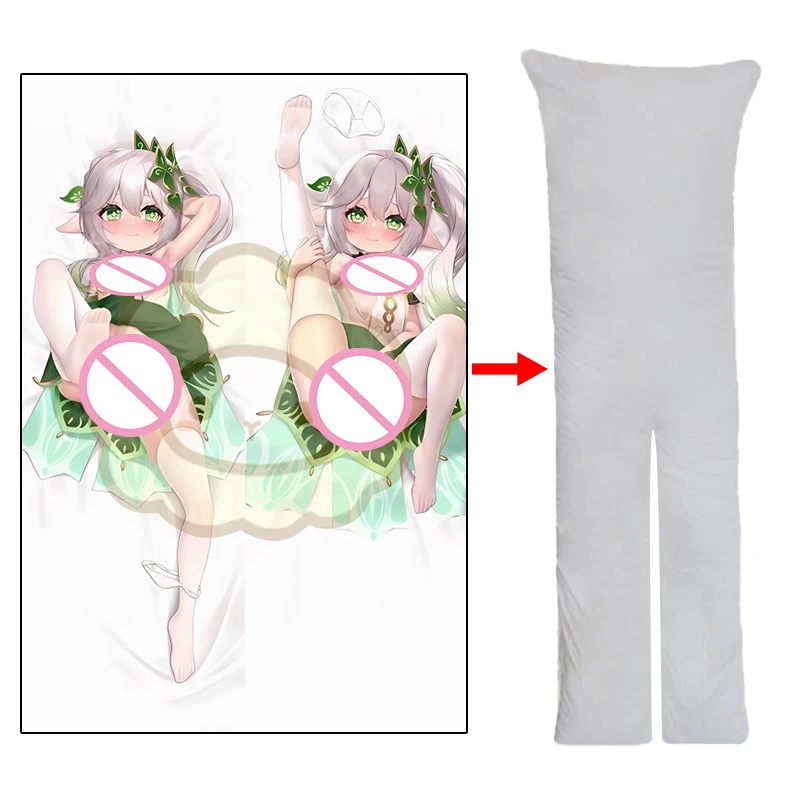 Nahida Split Legs Dakimakura Sex Body Pillowcase Anime Genshin Impact Body Pillow Onahole Dakimakura Cover 2WAY Pillow Case