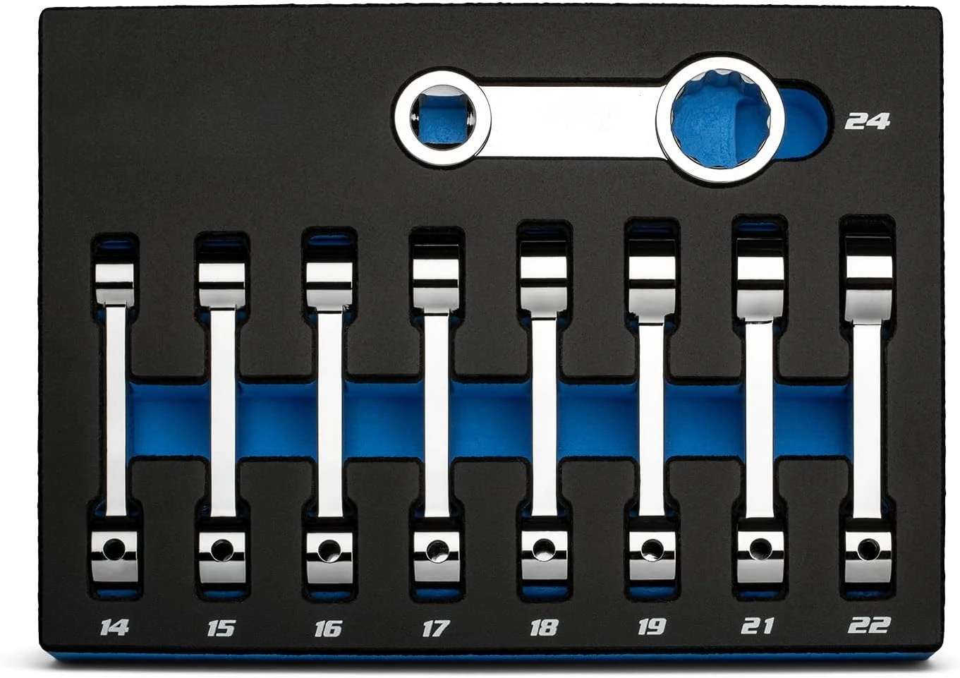 1/2 in. Drive Torque Adapter Set, 12-Point Box End, 14 to 24 mm, Metric, 9-Piece with Mechanic's Tray