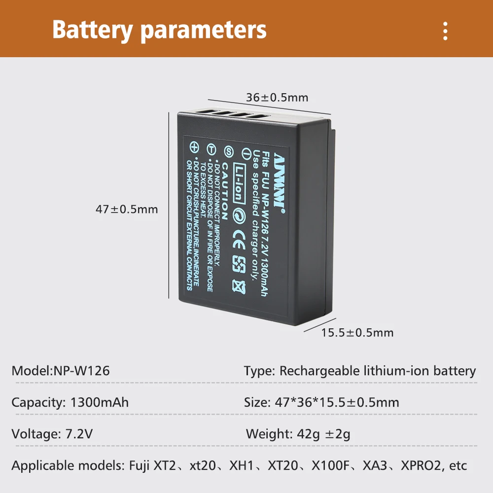 NP-W126 NP-W126S W126S Batería + Nuevo cargador dual LED para Fuji X-Pro1, HS30EXR HS33EXR X-T20 X100F X-H1 XH1 X-A5 X-A20