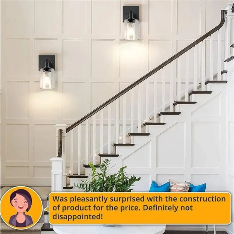 DT17 Wall Lamp Bracket, Modern Glass Bedside Light Bracket for Mirror, Scandinavian Style Sconce