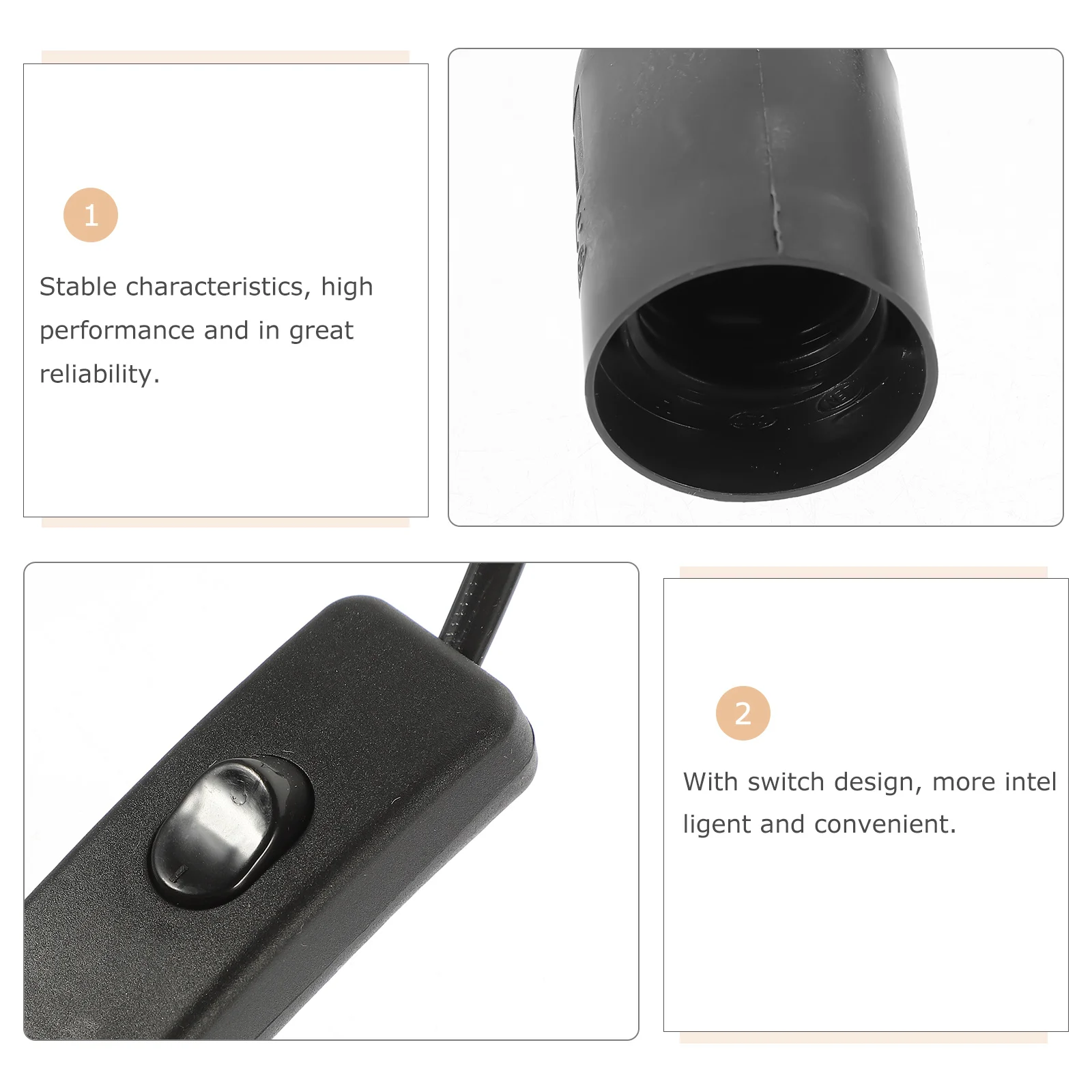 

Pendant Light Socket Us Plug 1.8m Hanging Lamp Cord Plug in Light Sheathed Wire Durable Lamp Cord with