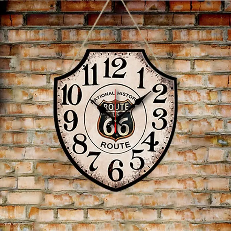 Original 25x30cm American Retro Wall Clock Bar Decoration, Living Room European Silent Wall Watch Simple Wall Clocks