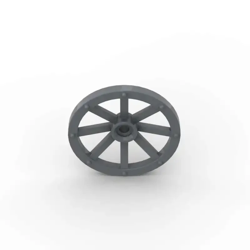 MOC 10PCS Puzzle Particle 4489 Wheel Wagon Large 33mm Building Blocks Notched For Holder Pin Bricks Toy For Gift Dropshipping