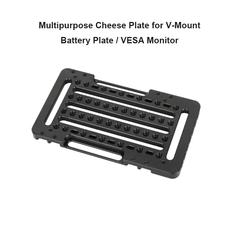 CAMVATE Multipurpose Cheese Plate for V-Mount Battery Plate / 75 and 100mm VESA Patterns Monitor Camera Support PlatformBaseplat