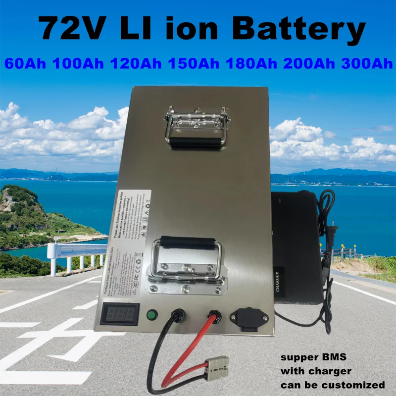 Lithium Battery for Scooter Motorcycle Tricycle Hybrids 72V 60Ah-300Ah 7KW-14KW Li-ion High Capacity 20 Si