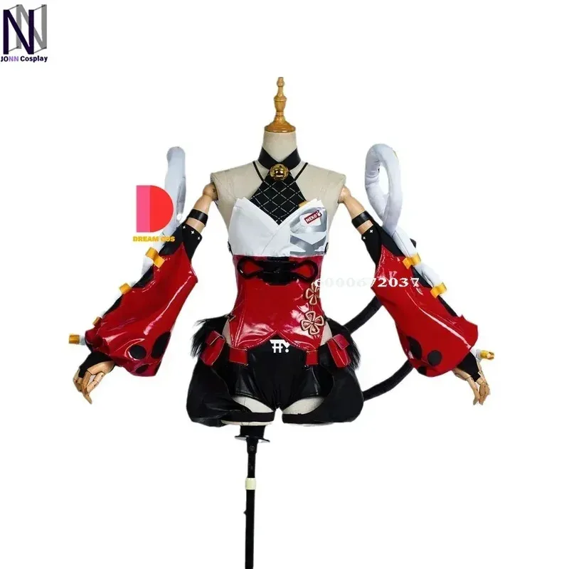 

CyZenless Zone Zero Game Mana Nekomiya Cosplay Nekomata Uniform Wig Gentle House Cunning Hares Stockings Sleeves Party Outfit