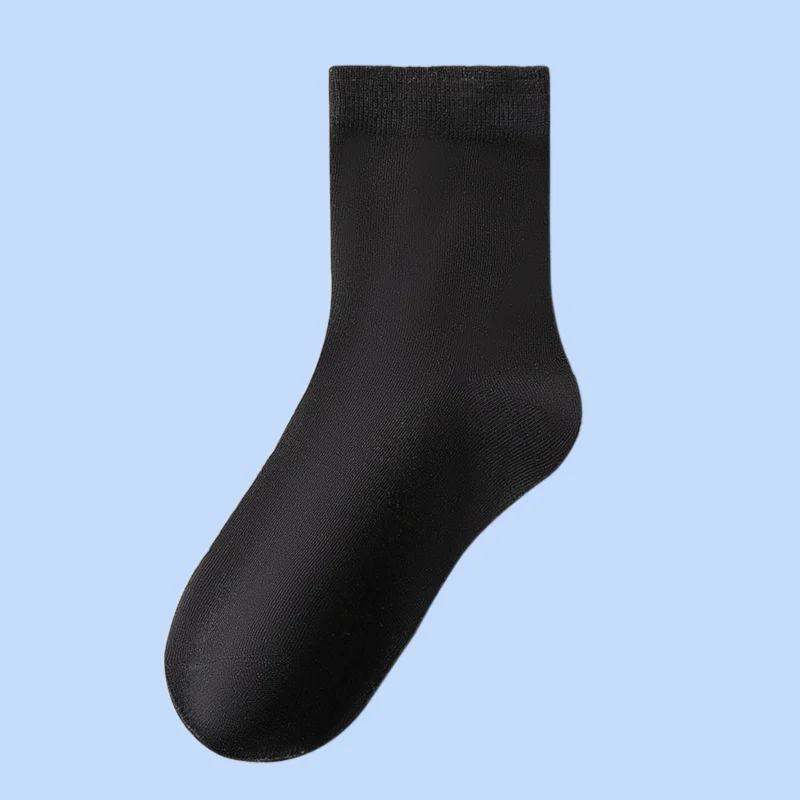 Meias de algodão fino meio tubo masculino e feminino, respirável, absorvente de suor, branco, preto, alta qualidade, 5 pares, 10 pares